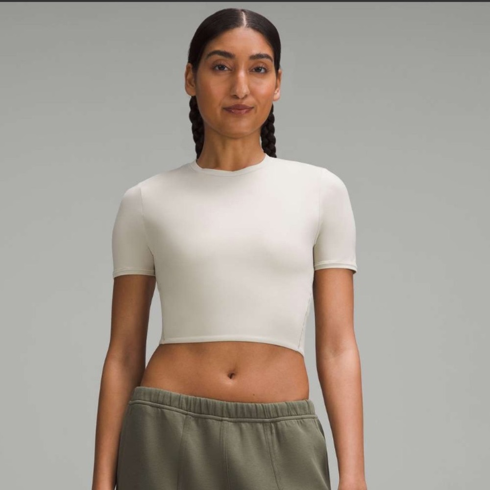 Lululemon Wundermost Ultra-Soft Nulu Crewneck Cropped T-Shirt